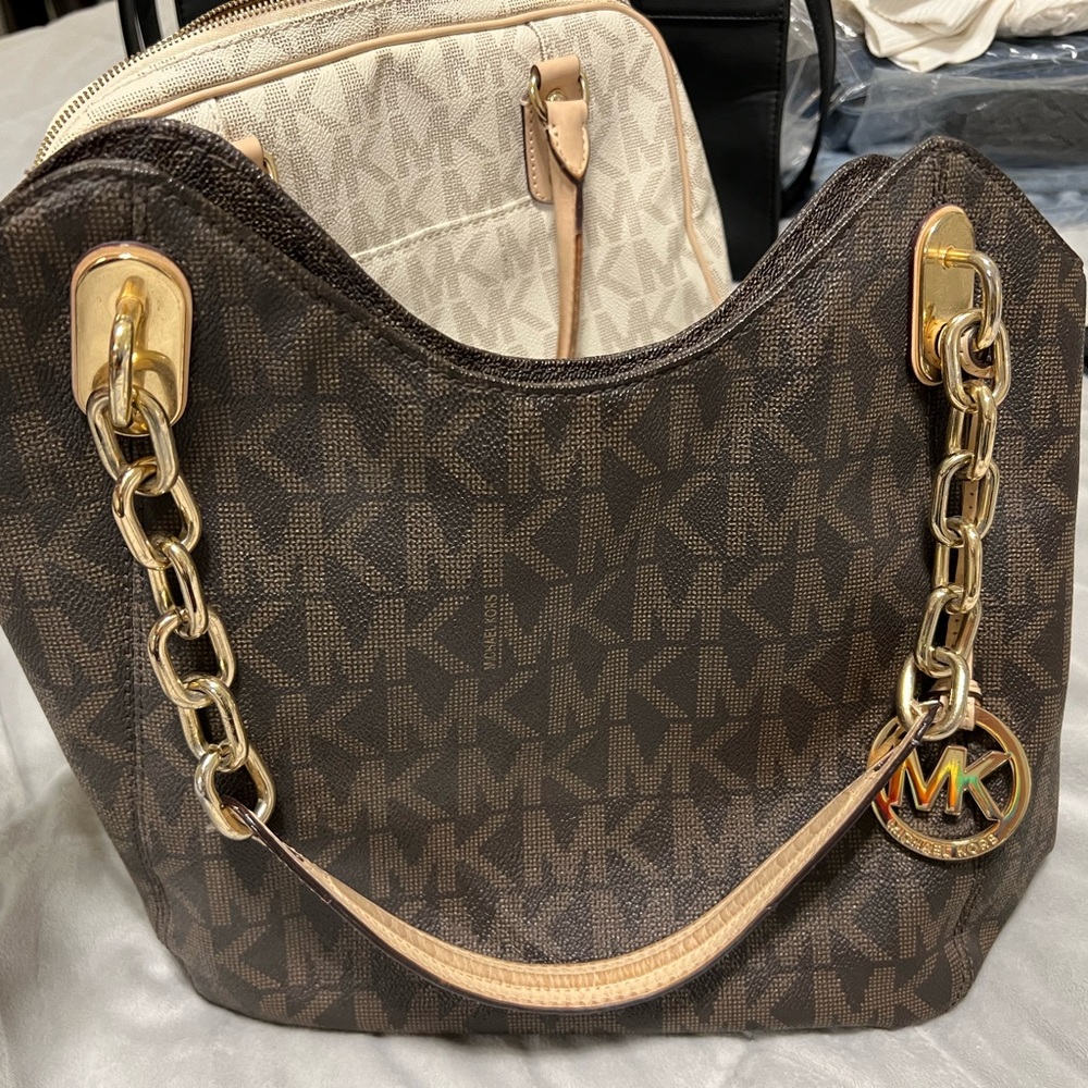Michael Kors purse Brown with Gold